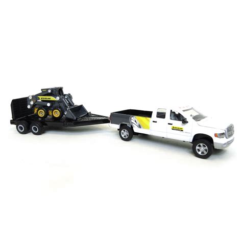 1 64 new holland skid steer|Ertl 1/64 Dodge Pickup With Trailer And New Holland L170 Skid .